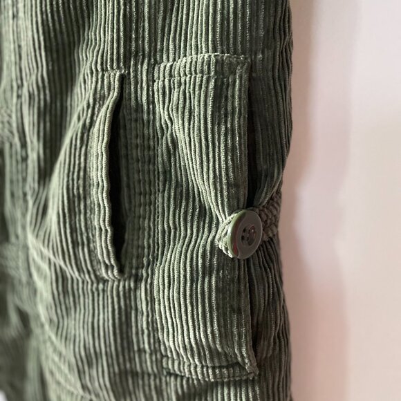 Cloth Logic Womens Army Green Long Sleeve Y2K Sherpa Lined Jacket Size Small - Picture 4 of 10